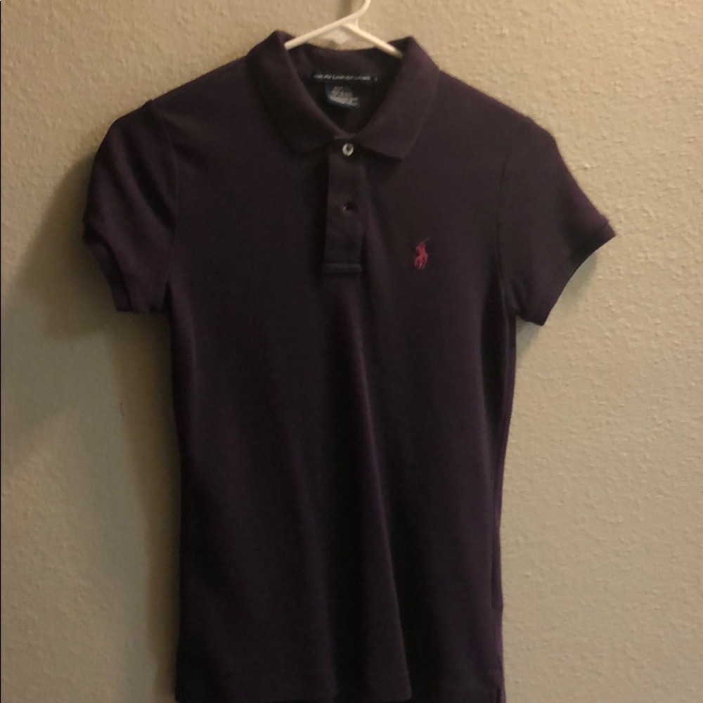 Purple Slim Fit Ralph Lauren Sport Polo.